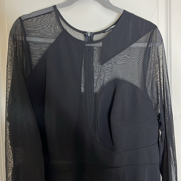 Ladies zip up jumpsuit with a hint of sheer. - Picture 8 of 8